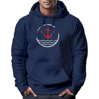 Neverless Hoodie Hoodie Herren Anker Vintage Kapuzen-Pullover Männer Neverless® von Neverless