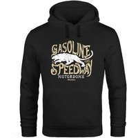 Neverless Hoodie Hoodie Herren Aufdruck "Gasoline Speedway" und Panther Print Kapuzen-Pullover Männer Fashion Streetstyle Neverless® von Neverless