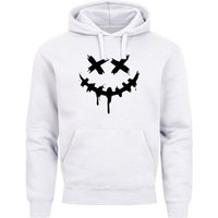 Neverless Hoodie Hoodie Herren Bedruckt Techwear Fashion Streetstyle Smiling Face Smile von Neverless