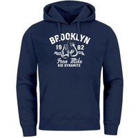 Neverless Hoodie Hoodie Herren Boxen Iron Mike Brooklyn Retro Design Print Kapuzen-Pullover Männer Fashion Streetstyle Neverless® von Neverless