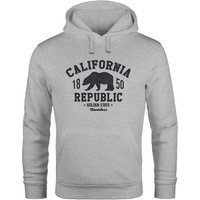 Neverless Hoodie Hoodie Herren California Republic Kalifornien Grizzly Bär Bear Aufdruck Print Kapuzen-Pullover Männer Neverless® von Neverless