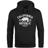 Neverless Hoodie Hoodie Herren California Republic Kalifornien Grizzly Bär Bear Aufdruck Print Kapuzen-Pullover Männer Neverless® von Neverless