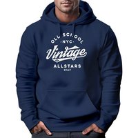 Neverless Hoodie Hoodie Herren College Style Schriftzug Oldschool Vintage Allstars Kapuzen-Pullover Männer Fashion Streetstyle Neverless® von Neverless