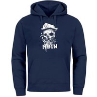 Neverless Hoodie Hoodie Herren Moin Kapitän Totenkopf Anker Bart Hamburg Print Männer Fashion Streetstyle Neverless® von Neverless