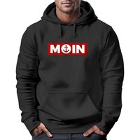 Neverless Hoodie Hoodie Herren Moin norddeutsch Morgen Anker Kapuzen-Pullover Print Männer Fashion Streetstyle Neverless® von Neverless