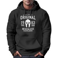 Neverless Hoodie Hoodie Herren Original Gladiator Sparta Helm Athletic Vintage Kapuzen-Pullover Männer Neverless® von Neverless