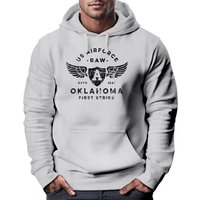 Neverless Hoodie Hoodie Herren Print US Airforce Oklahoma Aviator Kapuzen-Pullover Männer Neverless® von Neverless