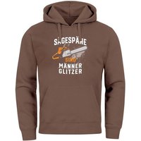 Neverless Hoodie Hoodie Herren Spruch Sägespäne sind Männer-Glitzer Motiv Handwerker Sä von Neverless