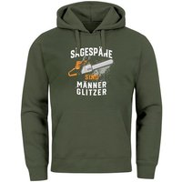 Neverless Hoodie Hoodie Herren Spruch Sägespäne sind Männer-Glitzer Motiv Handwerker Sä von Neverless