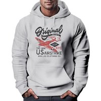 Neverless Hoodie Hoodie Herren US Airforce Army Motiv Spitfire Flugzeug Vintage Motiv Retro Schriftzug Kapuzen-Pullover Männer Fashion Streetstyle Neverless® von Neverless