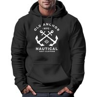 Neverless Hoodie Hoodie Herren gekreuzte Anker Old Anchor Nautical Kapuzen-Pullover Männer Neverless® von Neverless