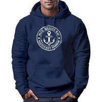 Neverless Hoodie Hoodie Herren maritimes Anker Motiv Anchor Print Vintage Stil Kapuzen-Pullover Männer Neverless® von Neverless