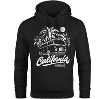 Neverless Hoodie Lässiger Surf Hoodie Herren California Bus Abenteuer Urlaub Kapuzen-Pullover Männer Neverless® von Neverless