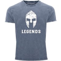 Neverless Print-Shirt Cooles Angesagtes Herren T-Shirt Sparta Legends Used Look Slim Fit Neverless® mit Print von Neverless
