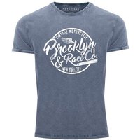 Neverless Print-Shirt Cooles Angesagtes Herren T-Shirt Vintage Shirt Brooklyn Racing Used Look Slim Fit Neverless® mit Print von Neverless