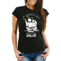 Neverless Print-Shirt Damen T-Shirt A smooth sea never made skilled Sailor Schiff Sailing Neverless® mit Print von Neverless