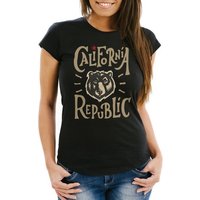 Neverless Print-Shirt Damen T-Shirt California Republic Bär Grizzlybär Kalifornien Neverless® mit Print von Neverless