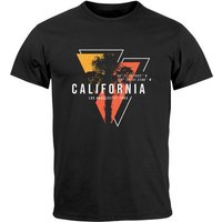 Neverless Print-Shirt Herren T-Shirt California Los Angeles Surfing Motiv Sommer Fashion USA mit Print von Neverless