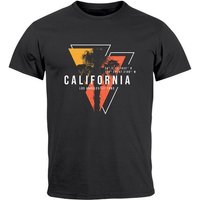 Neverless Print-Shirt Herren T-Shirt California Los Angeles Surfing Motiv Sommer Fashion USA mit Print von Neverless