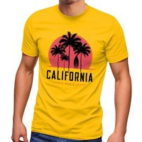 Neverless Print-Shirt Herren T-Shirt California Palmen Santa Monica Beach Sommer Sonne Fashion Streetstyle Neverless® mit Print von Neverless
