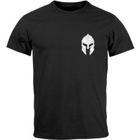 Neverless Print-Shirt Herren T-Shirt Logo Print Sparta-Helm Spartaner Gladiator Krieger Warr mit Print von Neverless