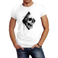 Neverless Print-Shirt Herren T-Shirt Skull Totenkopf Schädel Slim Fit Neverless® mit Print von Neverless