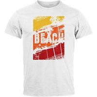Neverless Print-Shirt Herren T-Shirt Sommer Venice Beach Surfing Motiv Aufdruck Strand Palme mit Print von Neverless