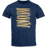 Neverless Print-Shirt Herren T-Shirt Surfboards South Beach California USA Sommer Surfing Fa mit Print von Neverless