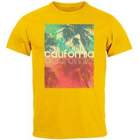 Neverless Print-Shirt Herren T-Shirt Top California Palmen Sommer Foto Print Aufdruck Abstra mit Print von Neverless