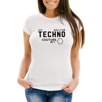Neverless Print-Shirt Techno Damen T-Shirt Slim Fit Neverless® mit Print von Neverless