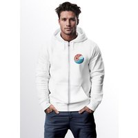 Neverless Sweatjacke Herren Sweatjacke Bedruckt Welle Logo Print Zipjacke mit Kapuze Männer von Neverless