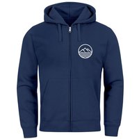 Neverless Sweatjacke Herren Sweatjacke mit Kapuze Wandern Berge Logo Motiv Zip Hoodie Männe von Neverless