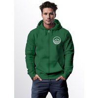 Neverless Sweatjacke Herren Sweatjacke mit Kapuze Wandern Berge Logo Motiv Zip Hoodie Männe von Neverless