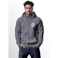 Neverless Sweatjacke Herren Zip Hoodie Sweatjacke mit Kapuze Logo-Print Good Vibes Aufdruck von Neverless