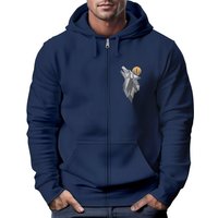 Neverless Sweatjacke Sweatjacke Herren Polygon Wolf Wald Zip-Hoodie Kapuze Print Outdoor Zi von Neverless