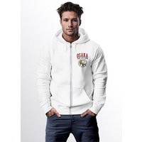 Neverless Sweatjacke Zip Hoodie Herren Sweatjacke mit Kapuze Osaka Tiger Logo Print Zipjack von Neverless