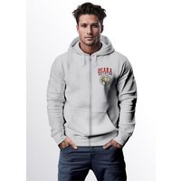 Neverless Sweatjacke Zip Hoodie Herren Sweatjacke mit Kapuze Osaka Tiger Logo Print Zipjack von Neverless