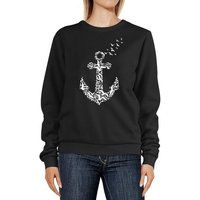 Neverless Sweatshirt Sweatshirt Damen Anker Vögel Print Aufdruck Rundhals-Pullover Pulli Sweater Neverless® von Neverless