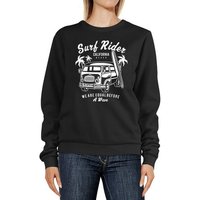 Neverless Sweatshirt Sweatshirt Damen Aufdruck Bus Surf Rider California Surfing Retro Rundhals-Pullover Pulli Sweater Neverless® von Neverless