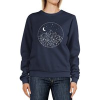 Neverless Sweatshirt Sweatshirt Damen Print Berge und Sterne Polygon Design Rundhals-Pullover Pulli Sweater Neverless® von Neverless