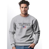 Neverless Sweatshirt Sweatshirt Herren Bedruckt Schriftzug California Los Angeles USA Ameri von Neverless