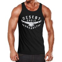 Neverless Tanktop Herren Tank-Top Adler Aufschrift Desert Eagle Assault Muskelshirt Muscle Shirt Neverless® mit Print von Neverless