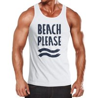 Neverless Tanktop Herren Tank-Top Beach please Muskelshirt Muscle Shirt Neverless® mit Print von Neverless