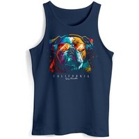 Neverless Tanktop Herren Tank-Top Print California Bulldog Musik Kunst Motiv DJ Muskelsh mit Print von Neverless