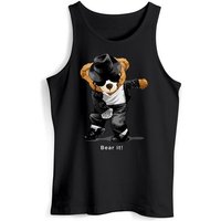 Neverless Tanktop Herren Tank-Top Shirt Jackson Bear Parodie Bear it! Teddy Bär Musik Pr mit Print von Neverless