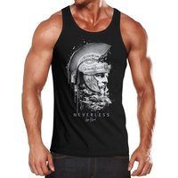 Neverless Tanktop Herren Tank-Top Sparta Spartaner Kopf Helm Krieger Fashion Streetstyle Muskelshirt Muscle Shirt Neverless® mit Print von Neverless