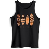 Neverless Tanktop Herren Tank-Top Surfing Fashion Aufdruck Long Beach Surfboard Sommer S mit Print von Neverless