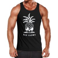 Neverless Tanktop Herren Tank-Top Totenkopf Ananas-Trend Bad Karma Skull Sonnenbrille Muskelshirt Muscle Shirt Neverless® mit Print von Neverless