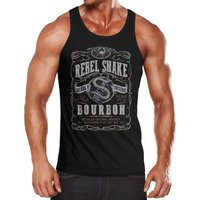 Neverless Tanktop Herren Tank-Top Whiskey Emblem Rebel Snake Bourbon Retro Style Fashion Streetstyle Muskelshirt Muscle Shirt Neverless® mit Print von Neverless