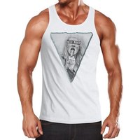 Neverless Tanktop Herren Tank Top mit Frau die Mittelfinger zeigt The Lick Fuck Off Neverless® mit Print von Neverless